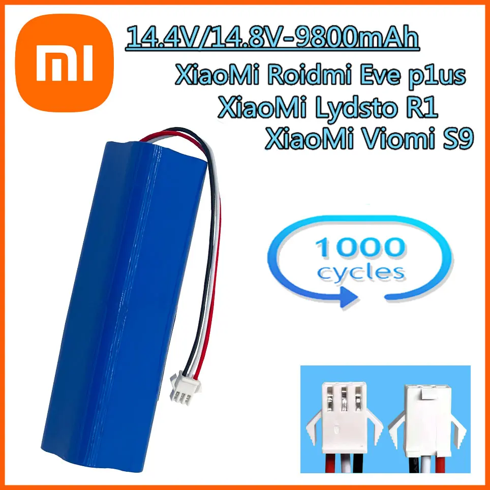 

100% Original Xiaomi 14.4V/14.8V 6800mAh Lydsto R1 rechargeable lithium-ion battery robot vacuum cleaner R1 battery pack