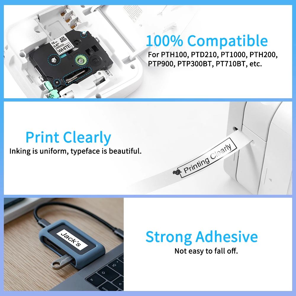 231 10 шт. 12 мм ламинированная лента для этикеток совместимая с Brother 334 335 131 631 P-Touch