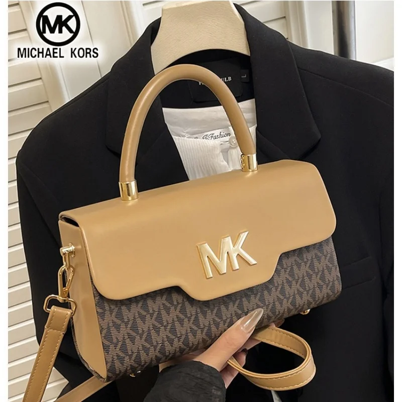 Фото Женская модная сумка через плечо Michael Kors, классическая сумка с логотипом MK, многофункциональная маленькая квадратная сумка. №3
