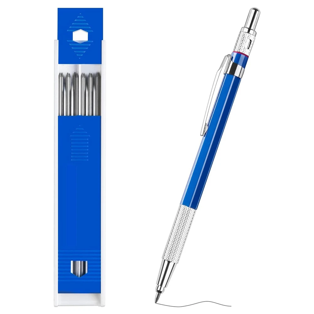 

Сварочный карандаш с 6 круглыми сменными стержнями 2,0 мм, механический карандаш-маркер для фитинга труб, сварочного аппарата, строительства, деревообработки