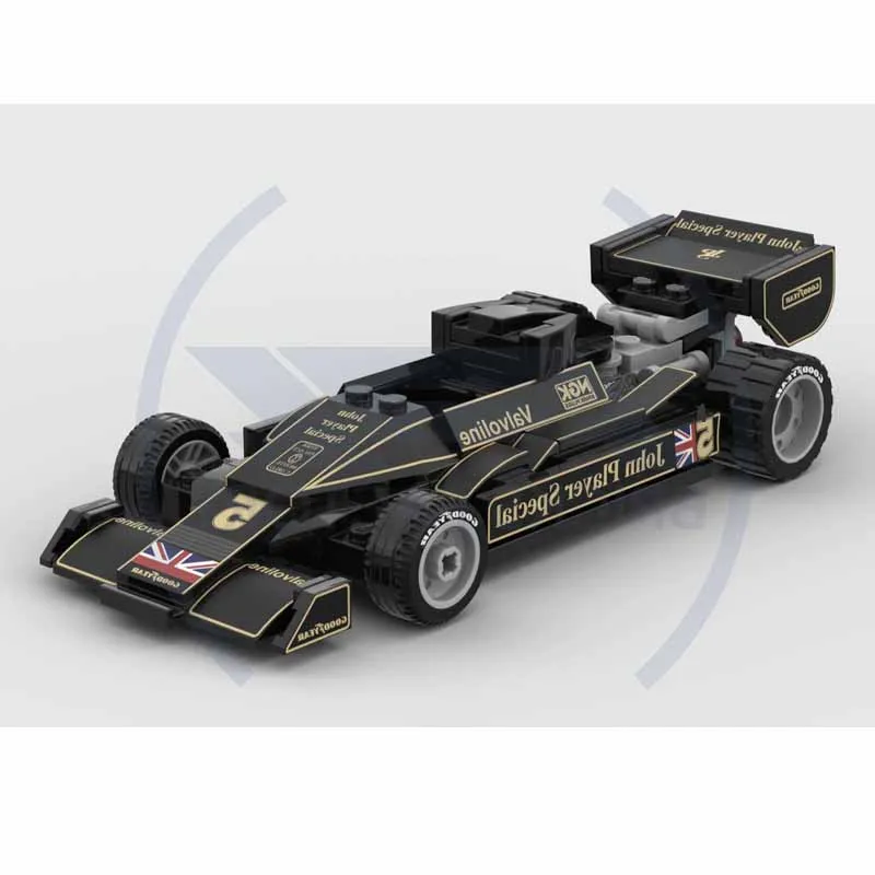 MOC- 206702 Строительный блок F1 раллийный автомобиль цветок 78 мини-гоночная модель 168