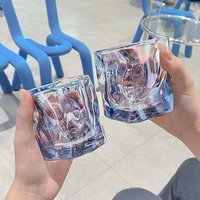 shaped whisky cup crumple paper irregular shape crystal faceted der whiskybecher whiskey whisky rock glass artwork wine cup