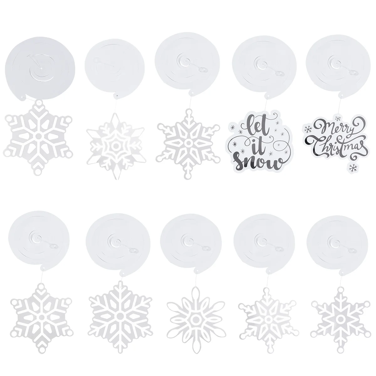 

29 Pcs Snowflake Spiral Pendant Xmas Photo Props Decor Christmas Hanging Ornament Garland Pvc Decorations