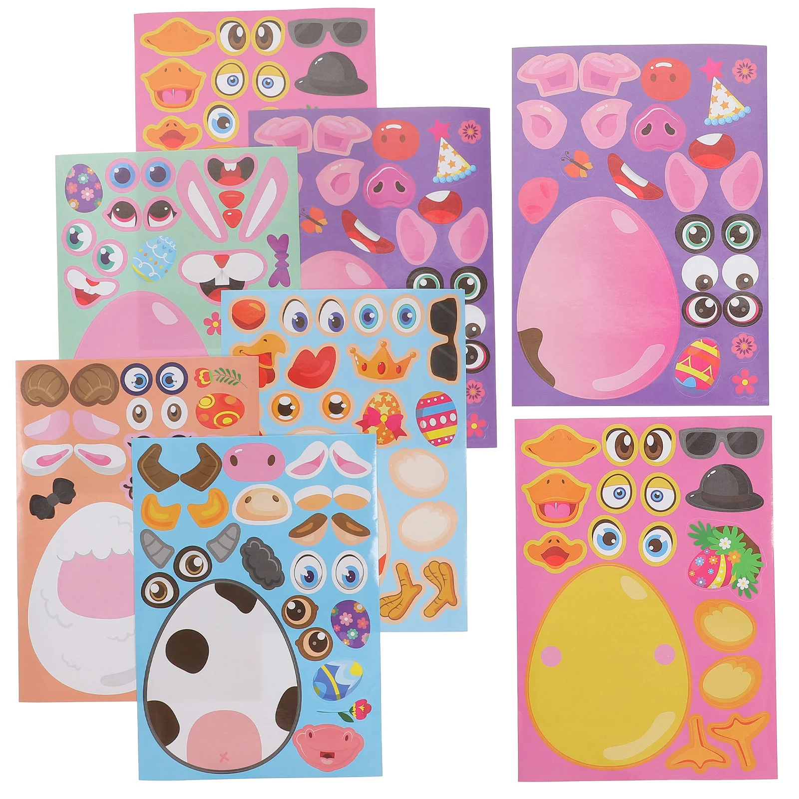 

Easter Stickers Egg Party Sticker Make Decals Wall Stuffers Basket A Diy Prize Spring Favors Classroom Window Rabbit Games Fun