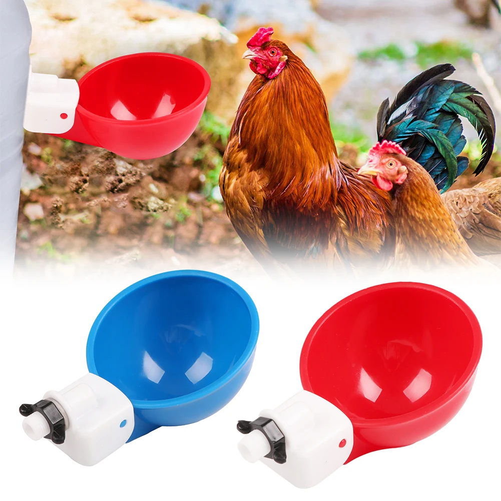 

Automatic Chicken Water Cup Waterer Bowl Kit Farm Coop Poultry Waterer Drinking Water Feeder for Chicks Duck Goose Turkey Quail