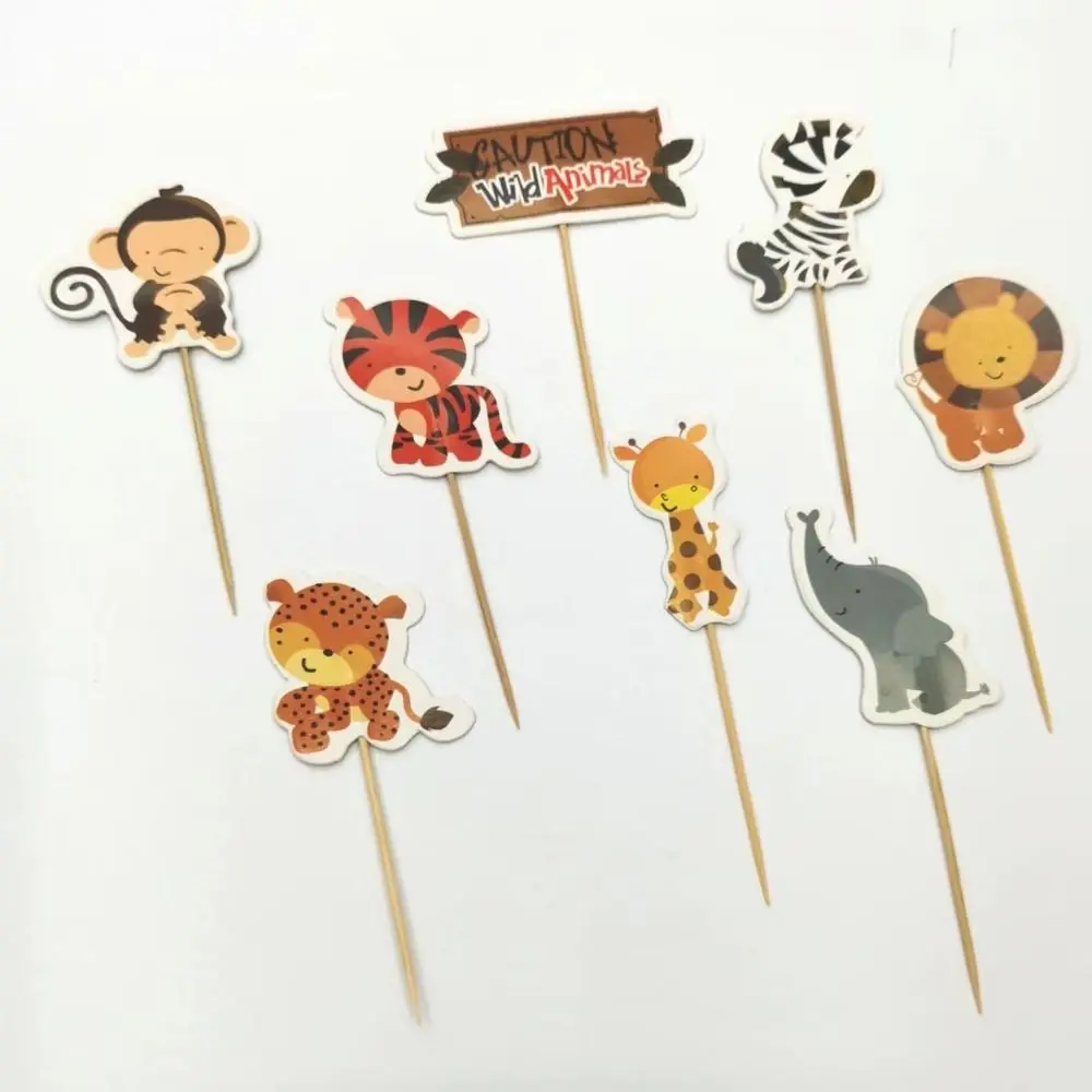

Cupcake Toppers Party Supplies Jungle Animal Cake Toppers Birthday Topper Forest Theme Toppers Set For Kids Favors