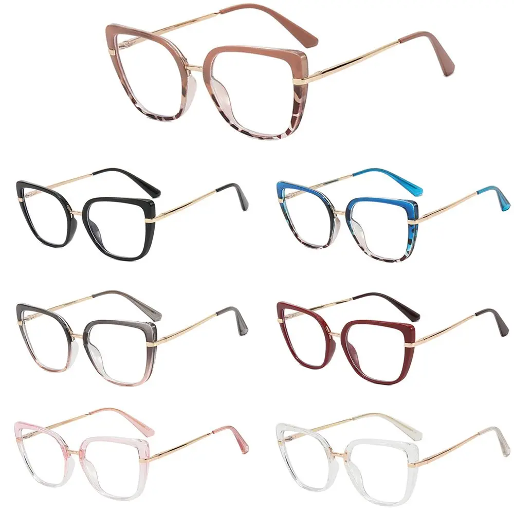 

Vintage Anti Blue light Ultra Light Leopard Print Reading Glasses Cat Eye Frame Eyeglasses Eyewear Transparent Lens