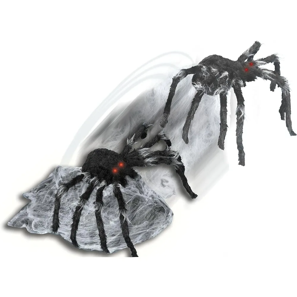 

Black Jumping Spider Animatronic | Halloween Décor | Horror Décor | 21 Inches | Motion Activated | Moving Prop Home Decor