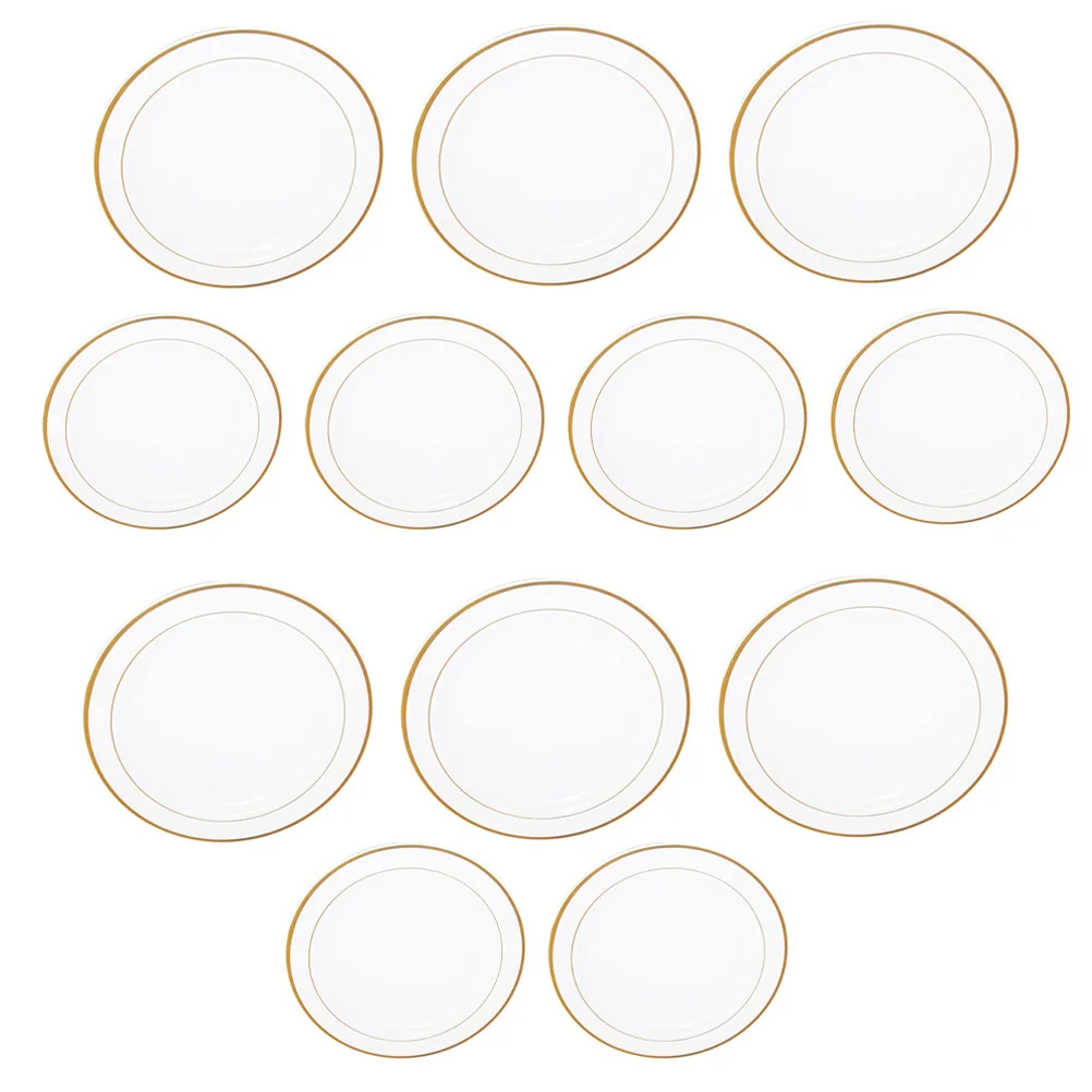 

20Pcs Disposable Cake Plates Multi-function Dinner Plates Delicate Fruit Plates