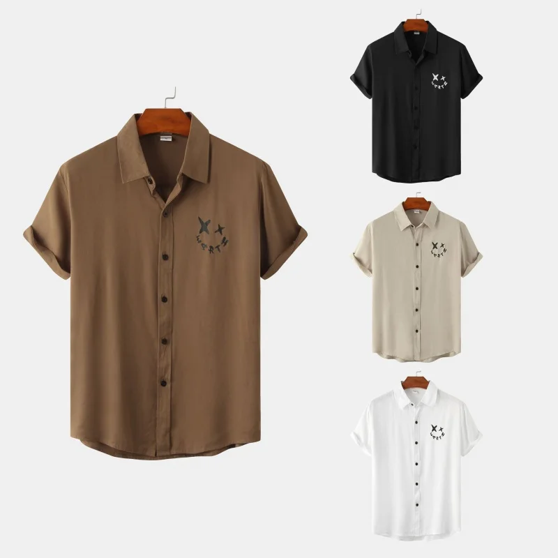 

2023 Summer New Men's Oversized Short Sleeve Shirt 3D Digital Printing Casual Shirt Large Size Men's Casual Shirt