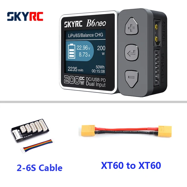 SkyRC B6neo gray + XH adaptor + XT60 cable