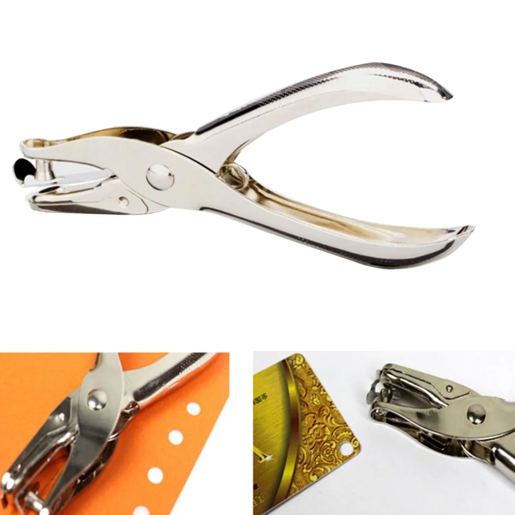 

Металлический Дырокол диаметром 6 мм, плоскогубцы с одним отверстием, инструмент для пробивки на 1-8 страниц, бытовой офис