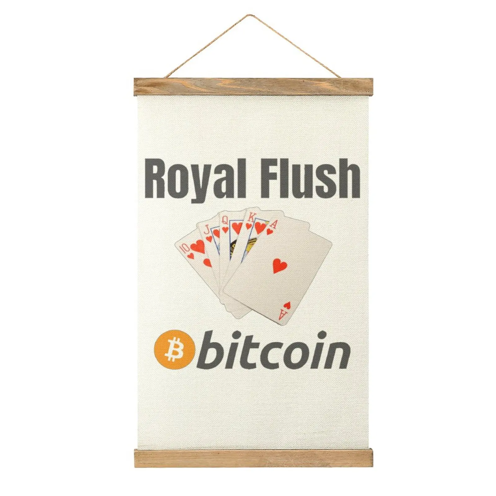 

Canvas Hanging Picture Royal Flush - Bitcoin Original Racerback Tank Top Quality Humor Graphic Painting Hotel Picture Hanging