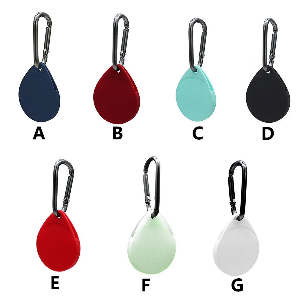

1pc Protective Cover Location Tracker Silicone Case Buckle Hanging Portable Key Ring for AirTags Tracker