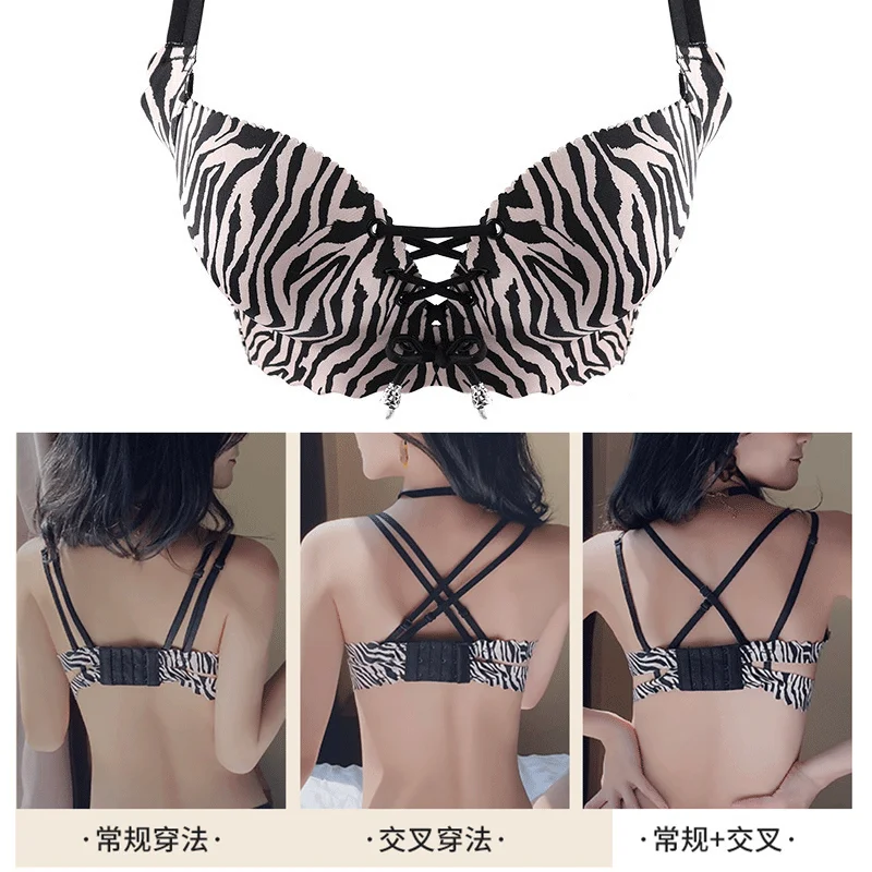 Новинка сексуальное леопардовое женское нижнее белье UBAU поли маленькая грудь