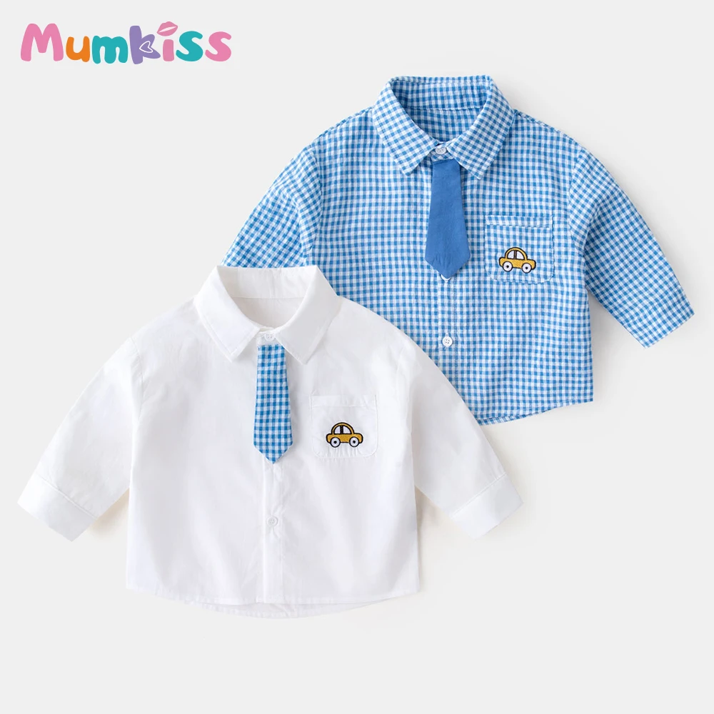 

MUMKISS Long-Sleeved T-Shirt Spring and Autumn Cotton Turn-Down Collar Shirt for Baby Girls Children High-Quality Clothes