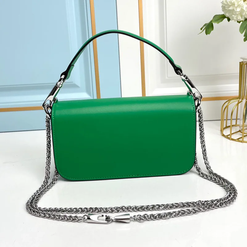 Shoulder Bag Crystal Buckle Chain Bag Dinner Bag Purse Women's Underarm Bag Messenger Bag Detachable Shoulder Strap With Box
