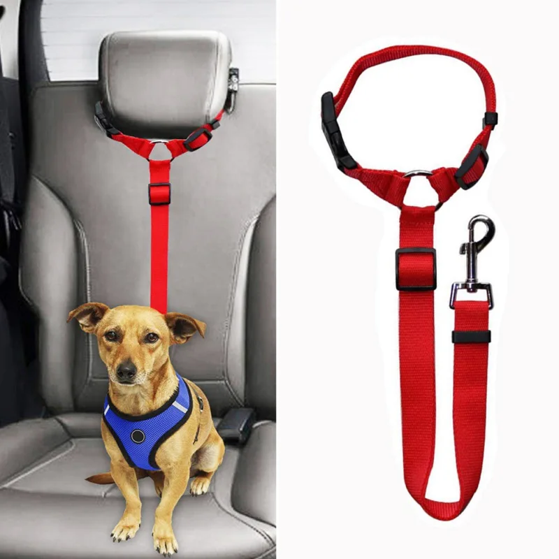 

Pet Car Seat Belt Practical Dog Leash Vehicle Belt Adjustable Cushioning Elastic Reflective Safety Rope for Dog Cat Pet Supplies