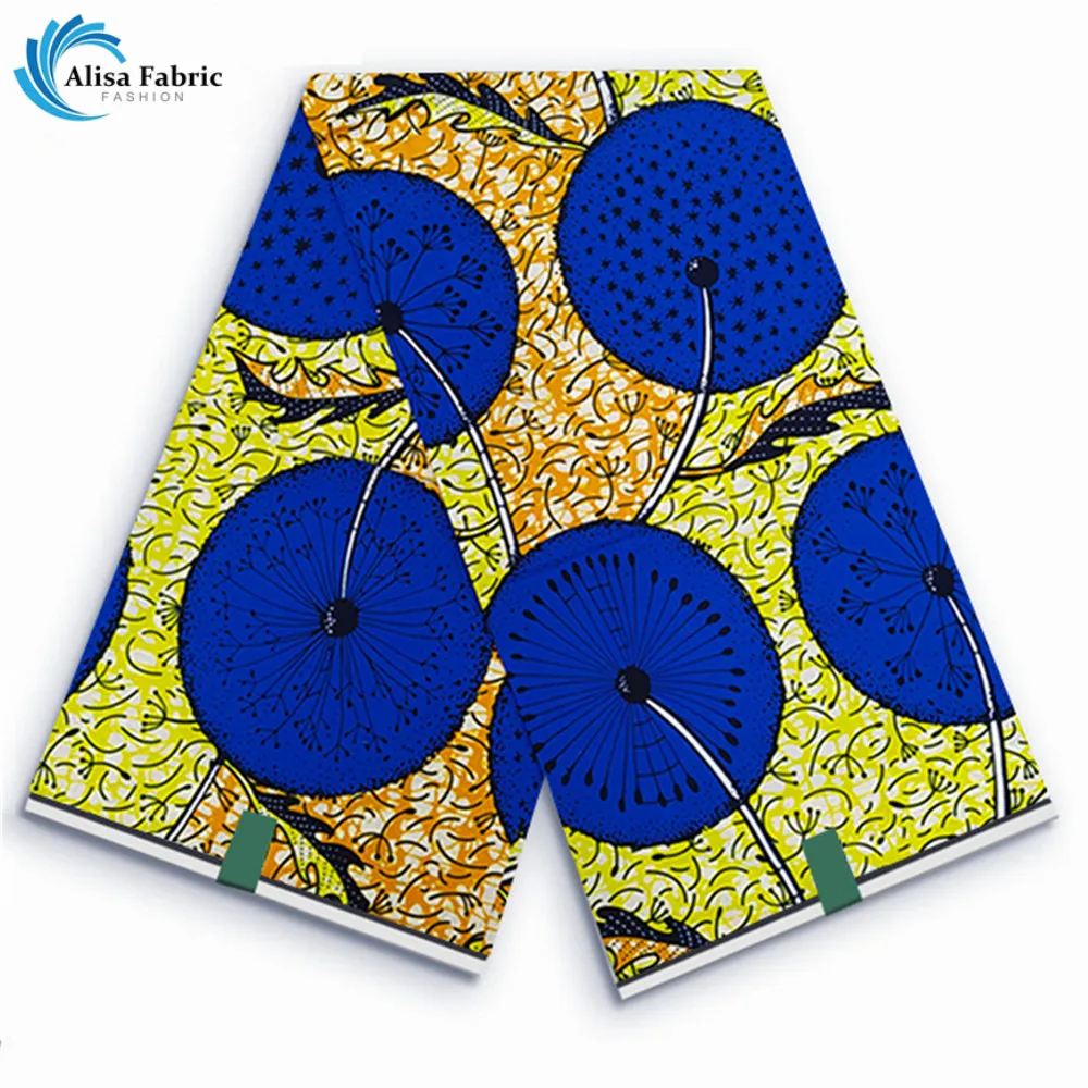 

Super Fabric 100% Original Ankara Wax Fabric African Wax Fabric Block Print Batik Dutch Fabric 6yards For Wedding Party VL-10