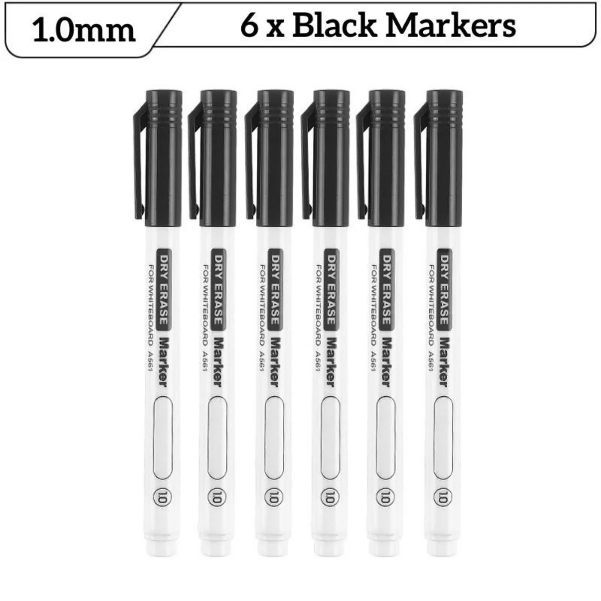 6 шт. стираемый маркер 0,5 мм/0,7 мм/1 мм, наконечник, красные, синие, черные чернила, белая доска, маркеры для сухого стирания, канцелярские принадлежности, учебные принадлежности