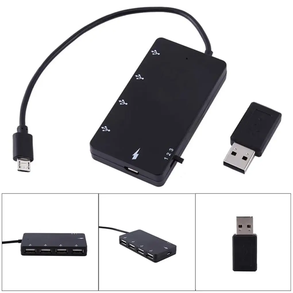 

Высокоскоростной износостойкий зарядный кабель OTG с 4 USB-портами