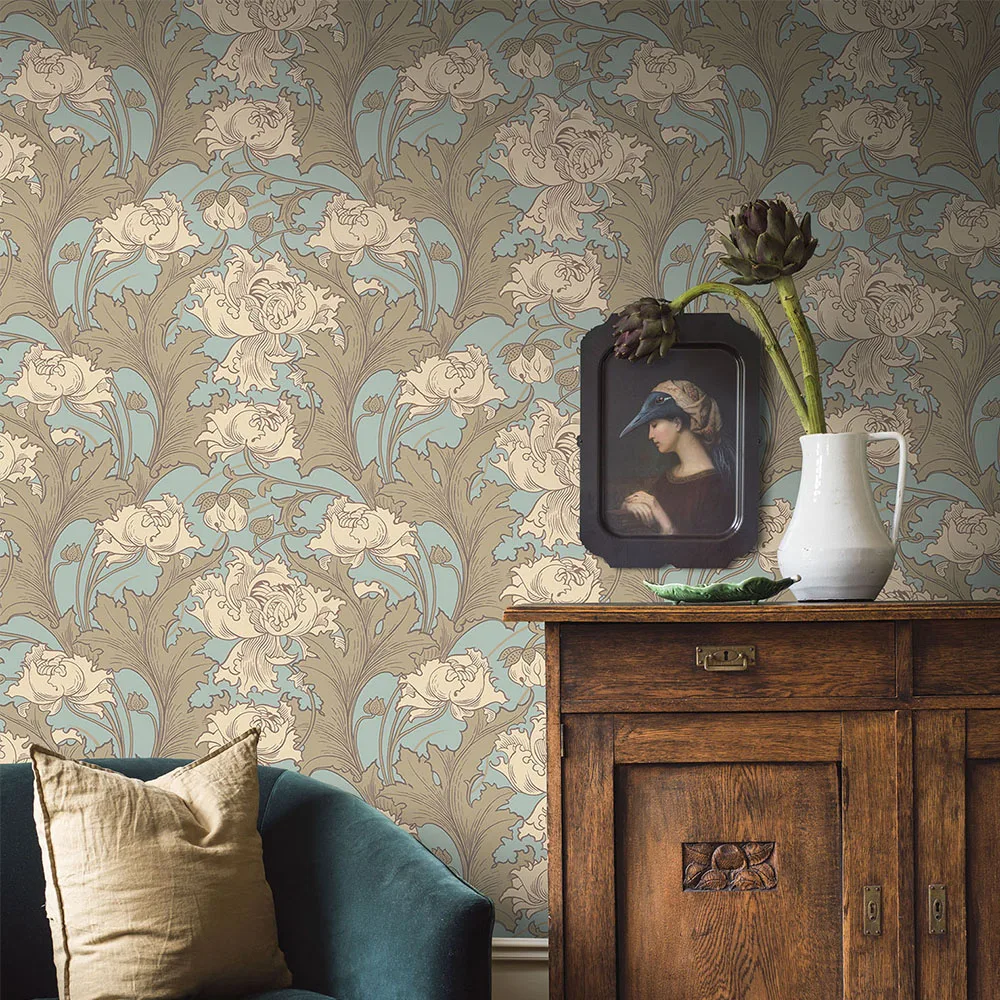 

Retro Renovation Wardrobe Cupboard Sticker European Decor Bedroom Wall Dinning Room Wallpaper Wall Sticker for Hotel