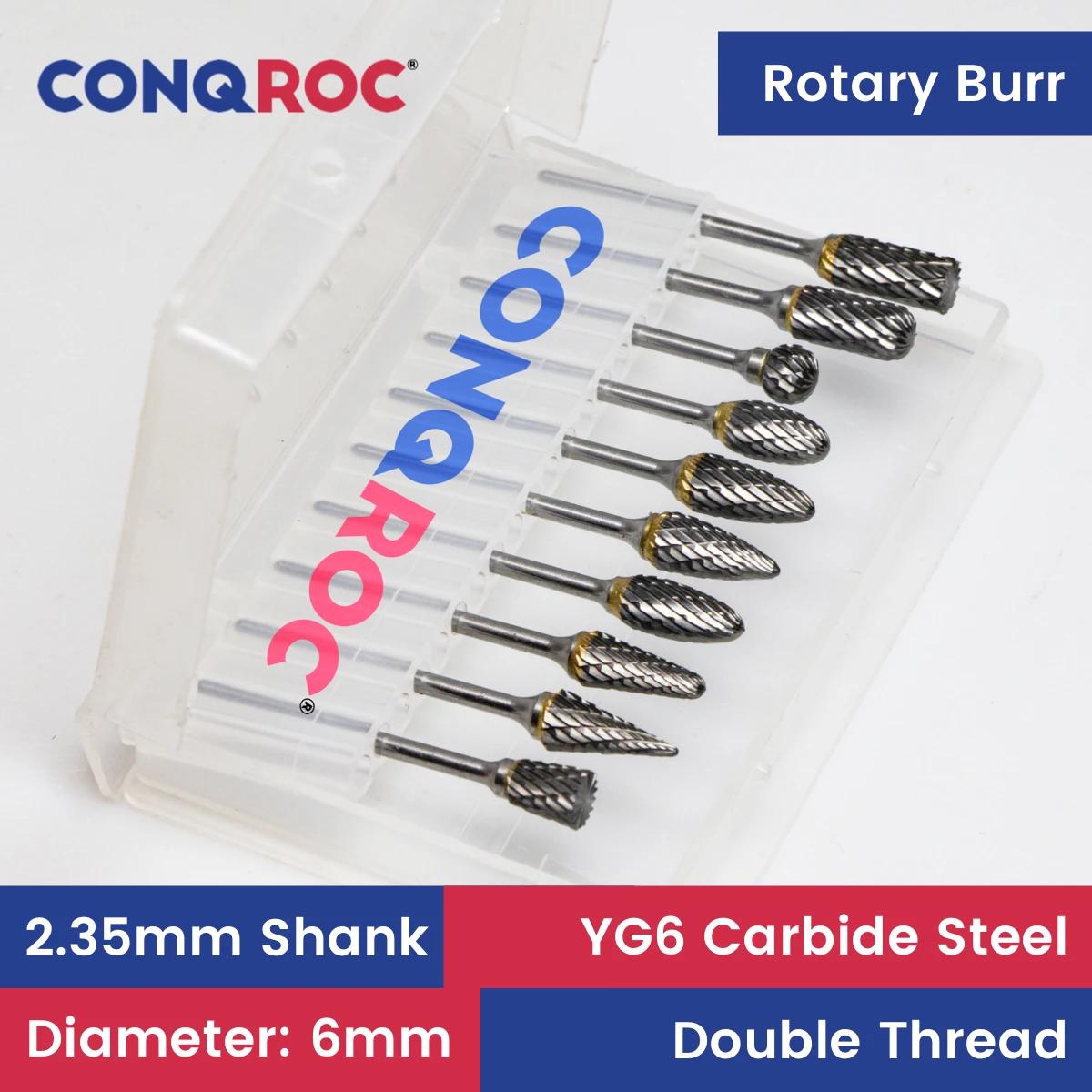 

CONQROC набор фрез для Dremel из карбида вольфрама 10 шт