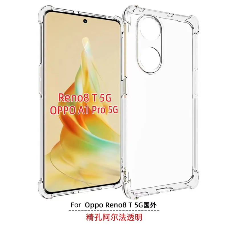 

Airbag Case for Oppo Reno8 T 4G 5G CPH2481 CPH2505 Clear Air Cushion Silicone TPU Back Cover Case for Oppo Reno 8T Reno8T 4G 5G