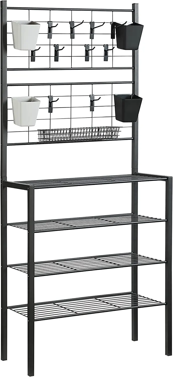 

Handyman Garage 4-Tier Storage Shelf Rack with Accessories for Garage, Kitchen, Home, Bathro0m, 30.5" W x 12" D x 66" H