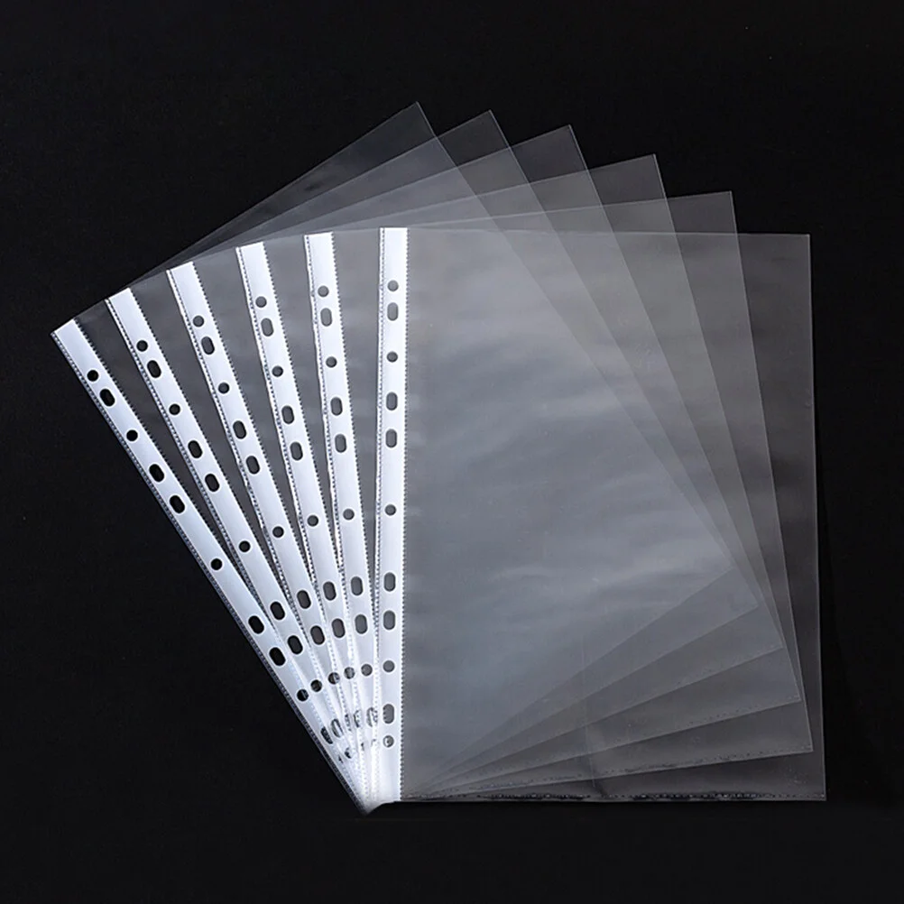 

Sheet Protectors Binder Sleeves Clear Page Protectors Document Folder 11 Hole A4 File Pocket Waterproof Document Organizer