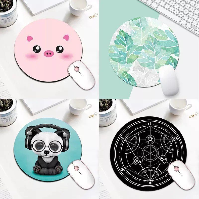 

Круглый коврик для мыши Kawaii, Настольный коврик для ноутбука, коврик для мыши для офиса, дома, ПК, компьютерной клавиатуры, симпатичный коврик...