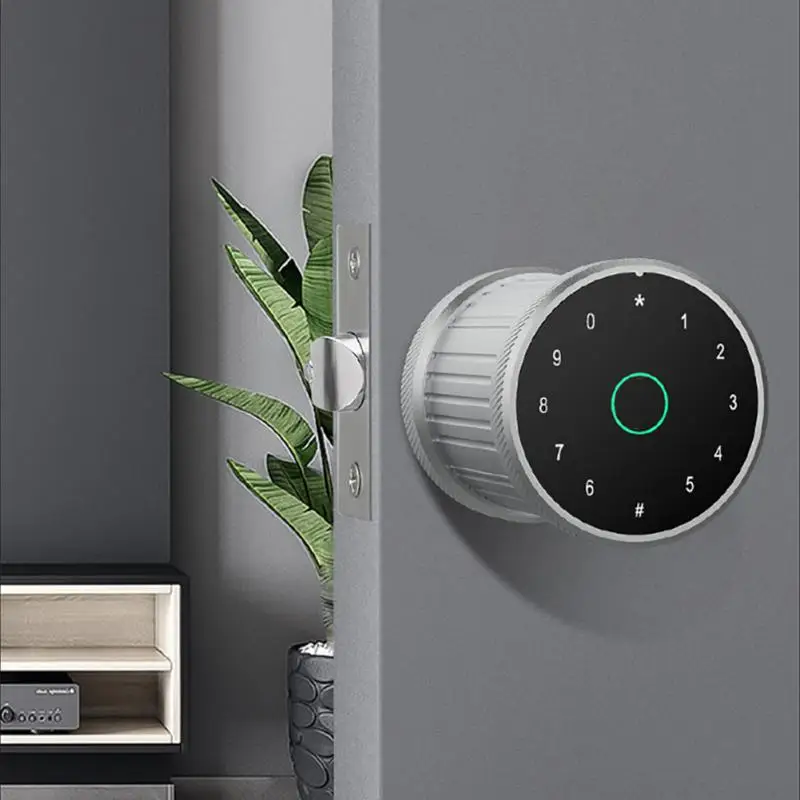

New Smart Automatic Graffiti Fingerprint Lock Bluetooth Office Interior Door Spherical Lock One-click Anti-theft Password Lock
