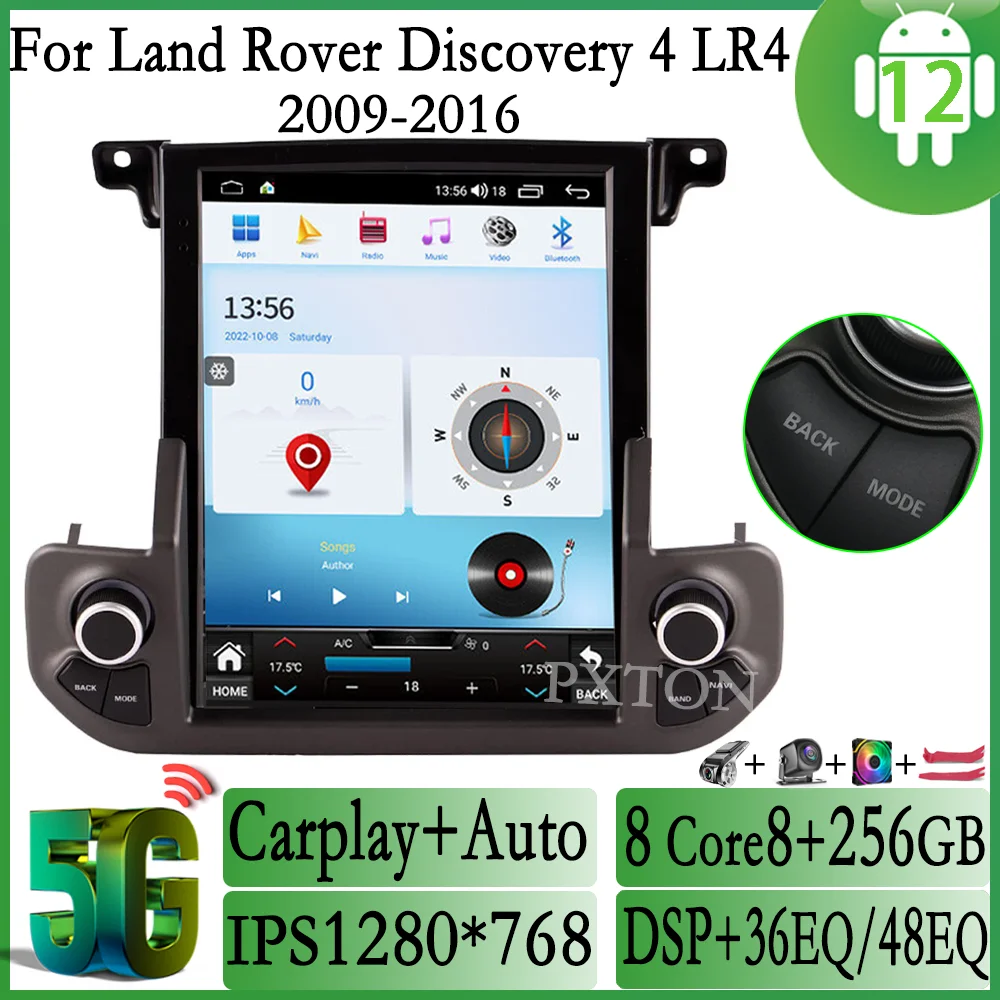 

Pxton Carplay For Land Rover Discovery 4 LR4 2009-2016 Android 12 Car Radio Tesla Screen DVD Multimedia Stereo Auto Navigation