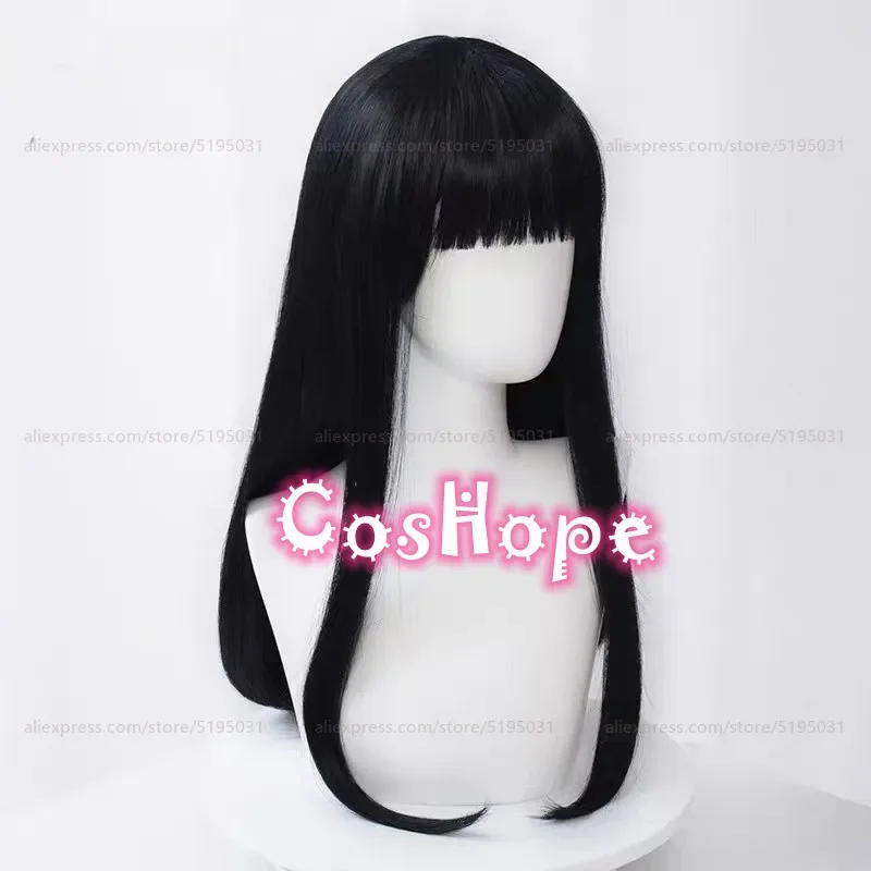 Парик для косплея Yidhra термостойкие синтетические прямые чёрные волосы Tomie kshami