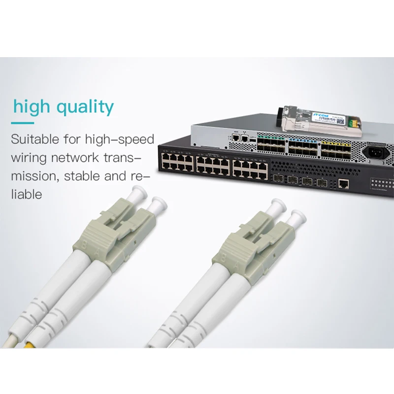 OM3 10Gbps Fiber Optic Patch Cord LC-LC UPC Multimode Duplex Fiber Jumper 2.00mm 2Core Fiber optic patch Cables for 1m-100m FTTH