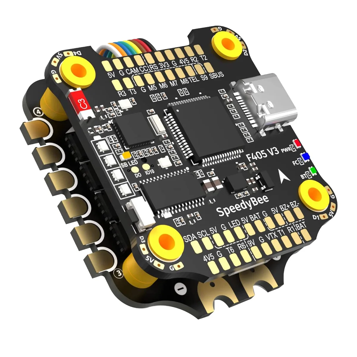 

SpeedyBee F4 Flight Controller Stack with 4 In1 50A ESC Wireless Betaflight Configuration,Barometer for DJI Air FPV