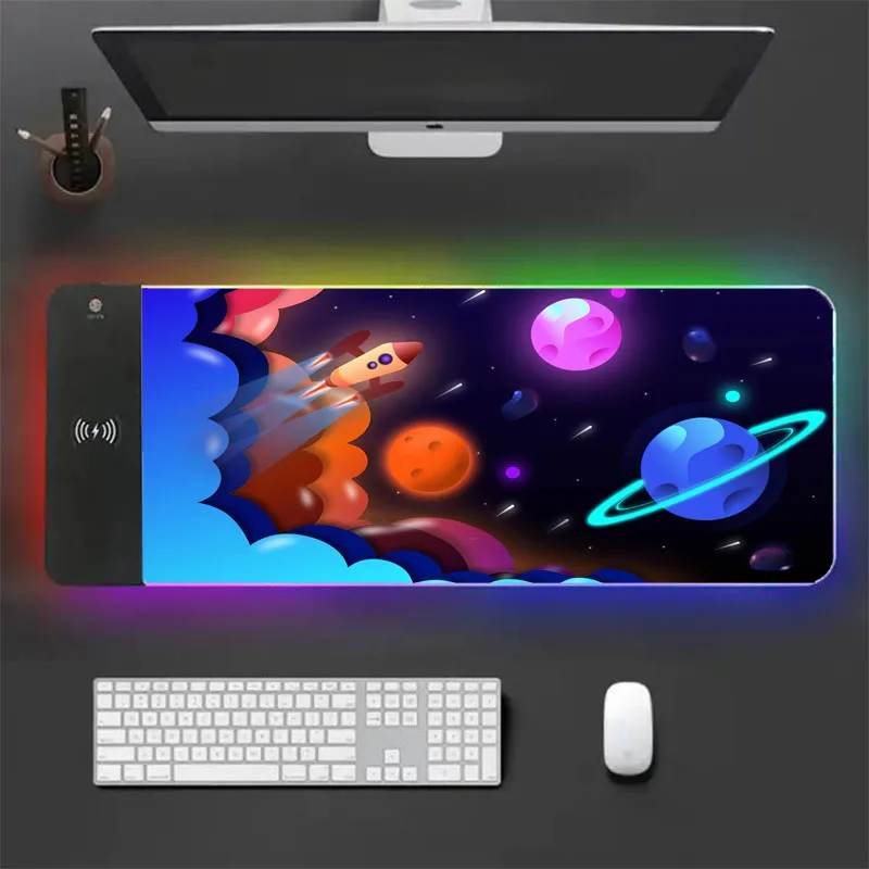 

Led Mouse Pad Anime Carpet Mousepad Gamer Rgb Keyboard Blue Lock Anime Gadget Animes Accessories Rug Girl Pads Gaming Mat Mice