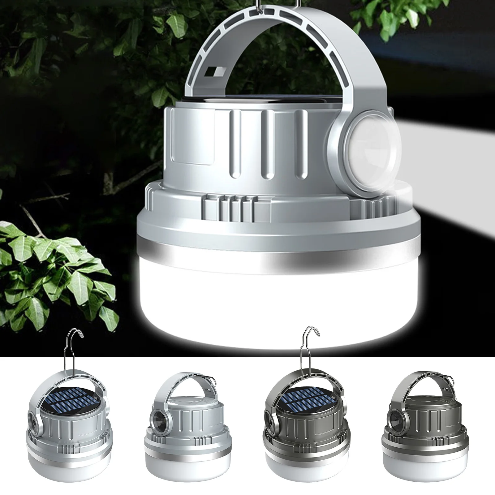 

Лампа с солнечной батареей, аккумуляторная, 2400 мАч, 6 режимов, IPX4