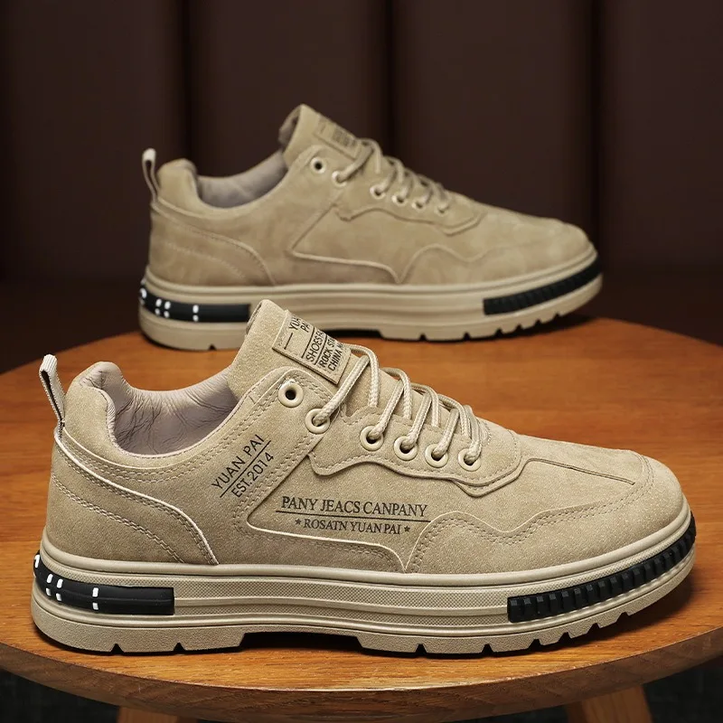 Кроссовки кожаные р.38-44 черный/коричневый