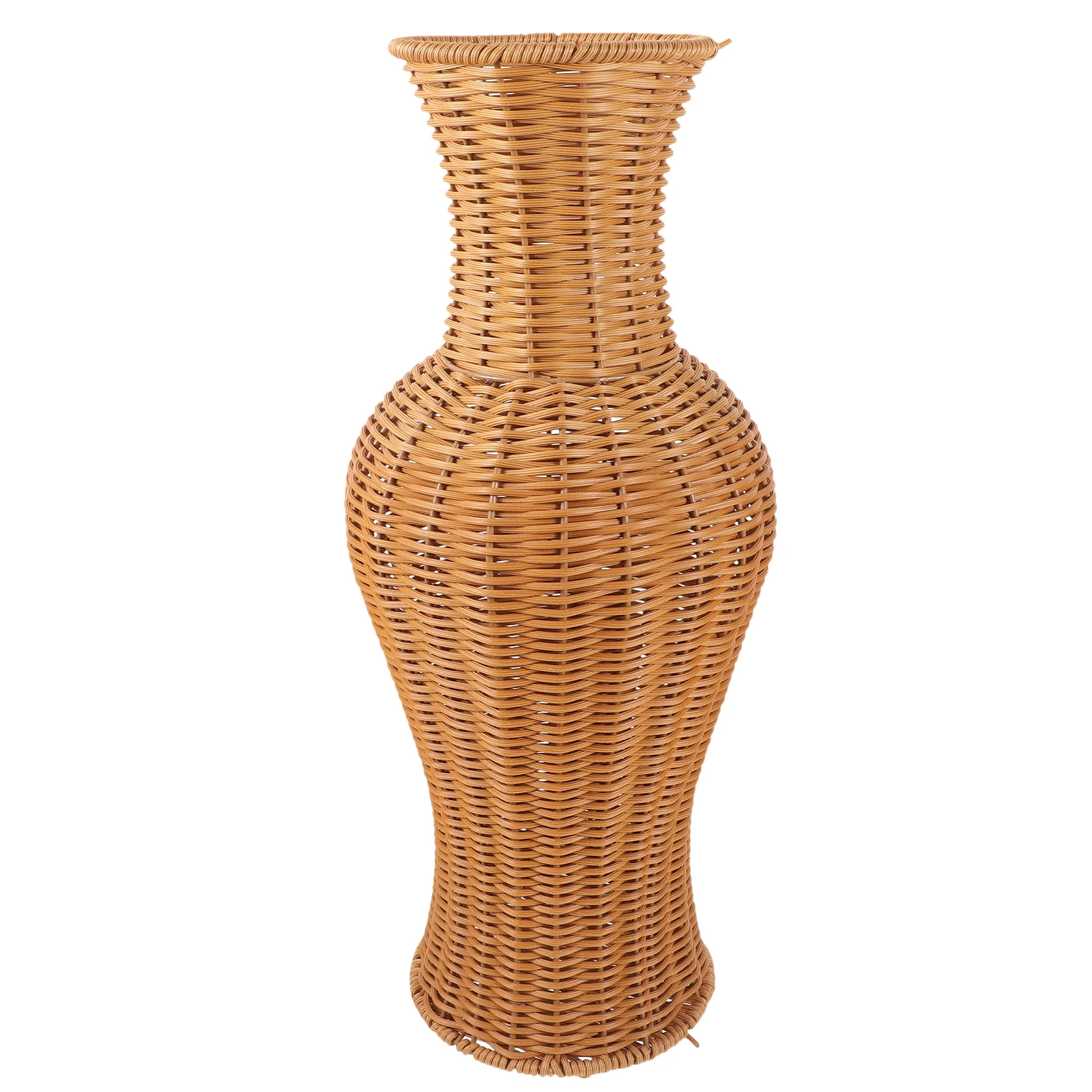 Rattan Vase Home Decor Pots for Plants Holder Simple Flower Bud Woven Plastic Bride Office Decorative Basket