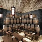 Европейские и американские старые Дубовые бочки винные погребы 3D фотообои пиво-бар винный завод Декор фон обои 3D фрески