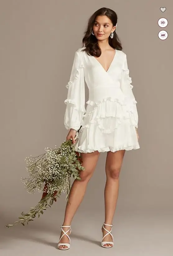 Little White Dress Charmeuse Ruffle 