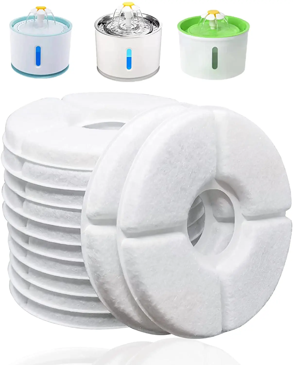 4 шт. тройная система фильтрации домашних животных кошачий фонтан Сменный фильтр