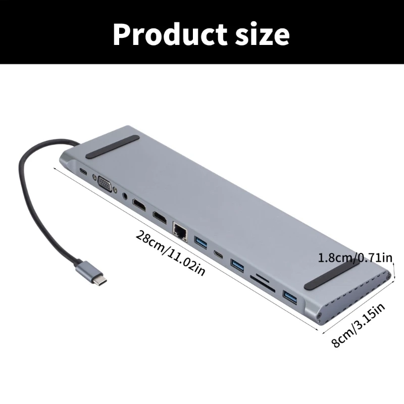 Адаптер USB C с портом 4K быстрой передачи данных пропускной способностью 100 Вт для