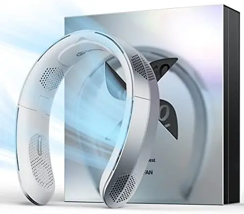 

[2023 Flagship] Foldable Neck Fan, Innovation 8-Air-Duct, 360° Cooling, 4X Wind Power, USB-C Charging 4000mAh, Portable Hands-F