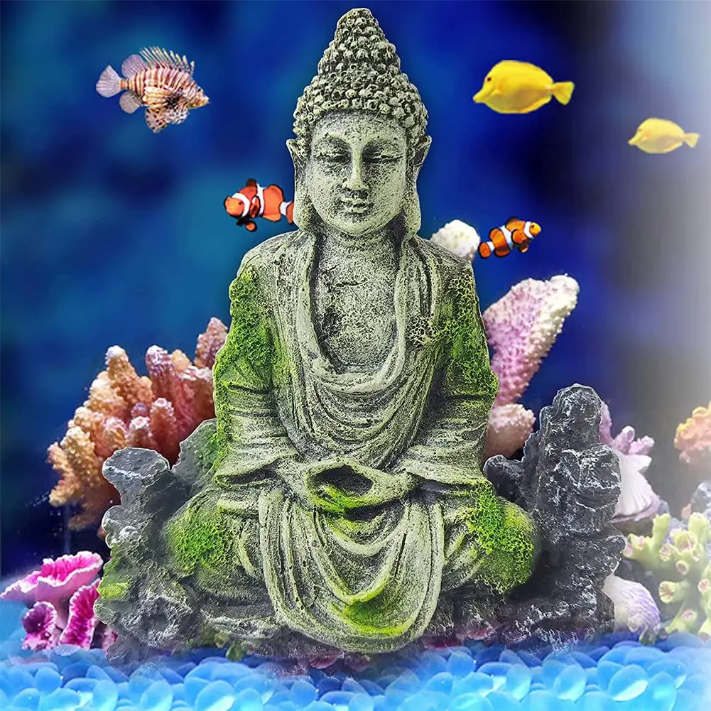 

Buddha Statue Resin Crafts Fish Shrimp House Aquarium Fish Tank Landscaping Decoration Ornament Aquarium accessories