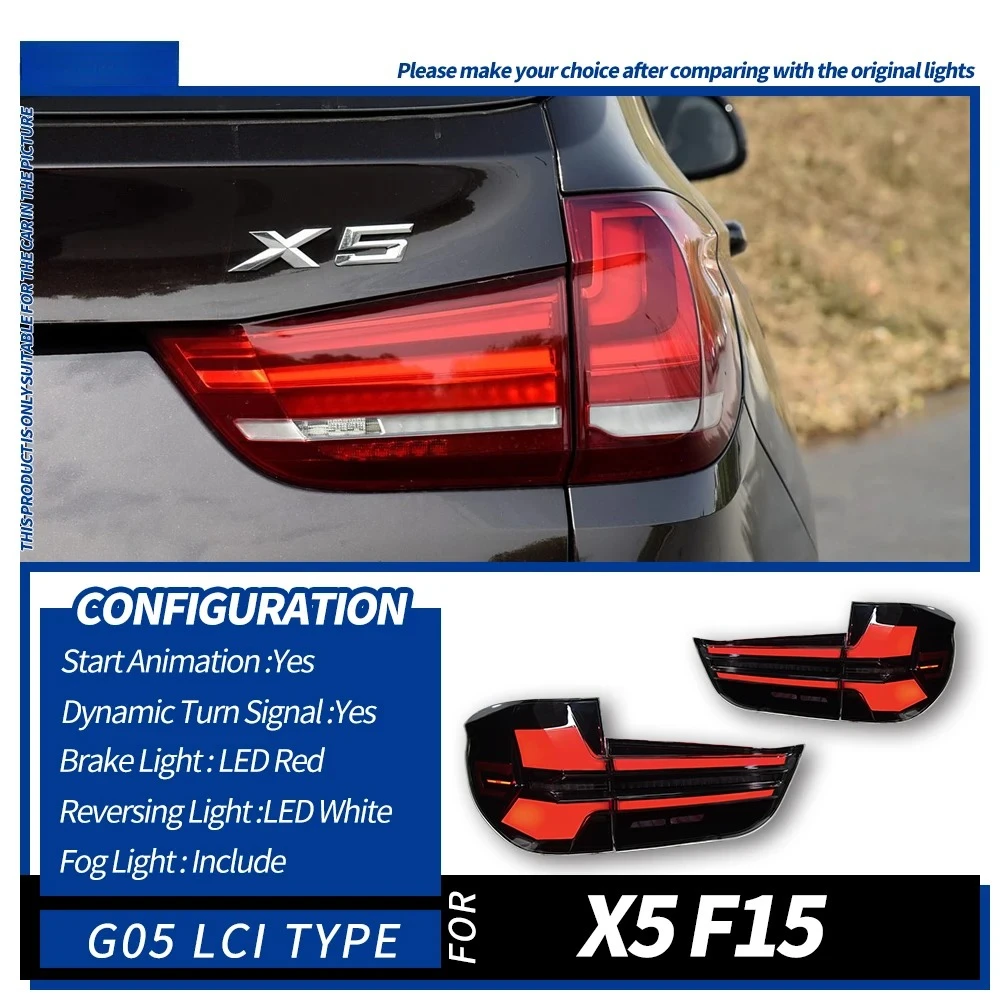 

Автомобильные светодиодные задние фонари в сборе для BMW X5 F15 X5M F85 2014-2018 Авто противотуманные DRL стоп-сигналы поворота Plug and Play