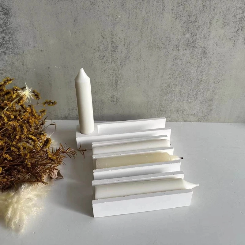 Многоразовый литой подсвечник удлиненный силиконовый DIY 3D ремесла милые формы