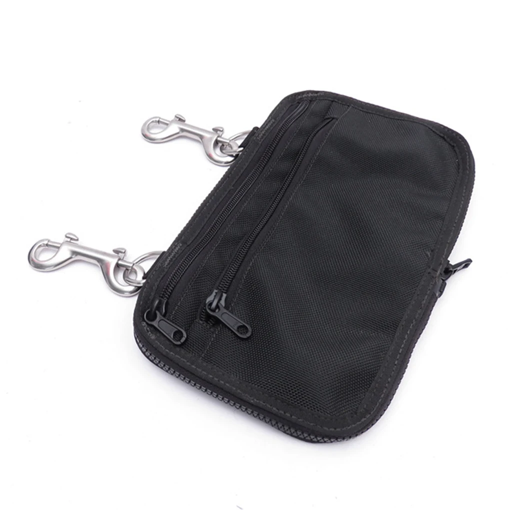 

Mini Scuba Diving Nylon Side Mount Storage Pocket Bag 2 Hook Case Water Sport Sleeve Pouch Underwater Swimming