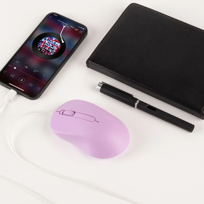 Игровой шнур типа C мышь USB 3 кнопки 1000 точек на дюйм для нескольких устройств